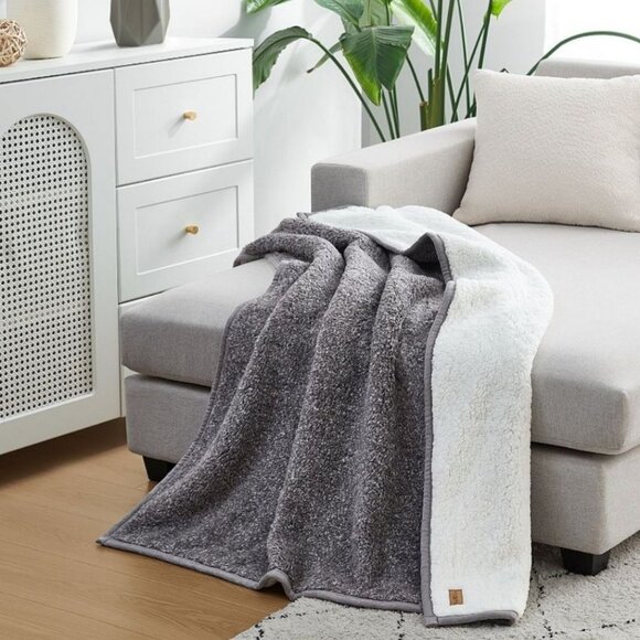 Koolaburra Other - Koolaburra By UGG Wiona Melange Sherpa Throw 50" X 70" Shearling Blanket